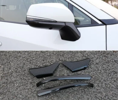 carbon mirror cover ABS хромированное боковое зеркало заднего вида для Toyota RAV 4 для RAV4, боковое зеркало, декоративная отделка, автомобильные аксессуары - Цвет: carbon mirror cover