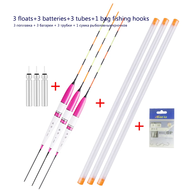 Balsa-flotadores de Pesca de madera, boya de agua poco profunda, cola de Hrad, accesorios de herramientas de Pesca, 3 unids/lote