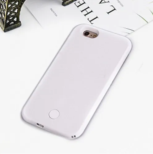 Selfie Light Phone для iPhone6 6s 7 8 Plus XS Max XR X чехол для iPhone со вспышкой роскошный - Цвет: Silver