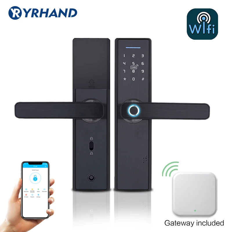 Электронный дверной замок с приложением Wi Fi умный биометрический идентификацией
