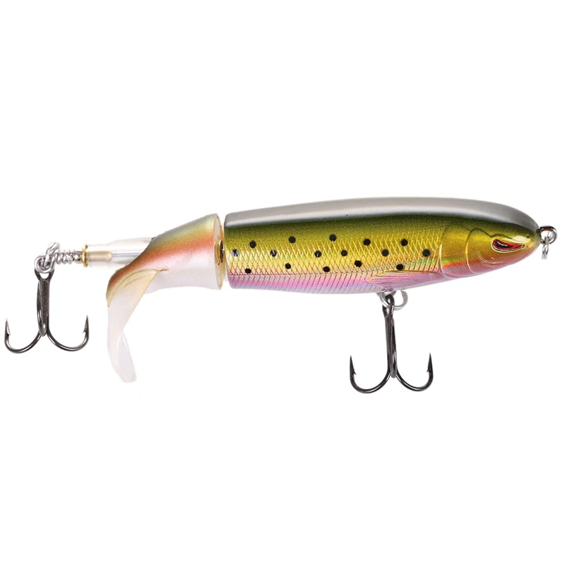 Whopper Popper Topwater Fishing Lure 13G 9Cm Artificial Bait Hard Fishing Plopper Hook Soft Rotating Tail Fishing Tackle 4#& 5