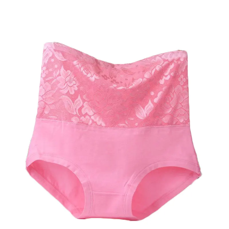 Высокая талия яркие цвета цветок кружевное нижнее белье размера плюс трусики