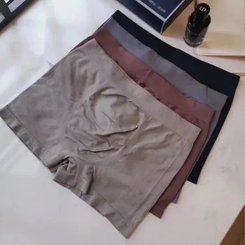 

4 Pcs/lot Boxer Men Underwear Modal Man Short Panty Breathable Solid Flexible Shorts Boxer Pure Color Underpants Boxer Men