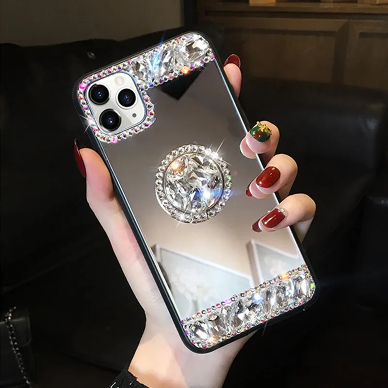 

For Samsung Note 10 Pro Note 9 8 A10S A20S A10E A20E A5 A7 A6 A8 Plus A730 A830 J4 J6 Plus J8 2018 DIY Bling Glitter Mirror Case
