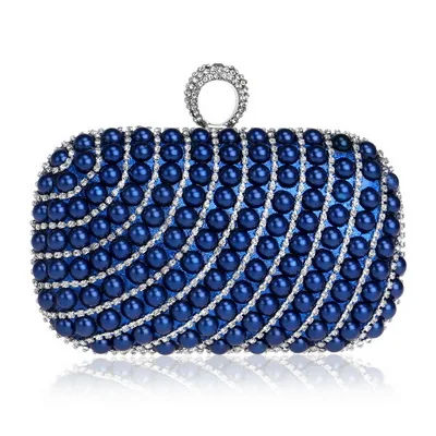 YM1023blue GLOIG кольца на палец Бриллианты Женские вечерние сумки с бусинами Стразы маленький день клатч бриллианты Свадебная вечеринка вечерний клатч - Цвет: YM1023blue