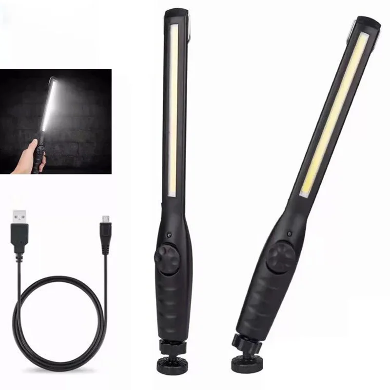 USB перезаряжаемая Рабочая лампа факел COB Линейный светильник фонарик автомобильный Стайлинг с помощью сенсорного ночник инструменты для улицы