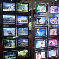 A3 Double Sided LED Window Displays Light Pocket,Illuminated Window Display Panel for Estate Agent, Properties 2