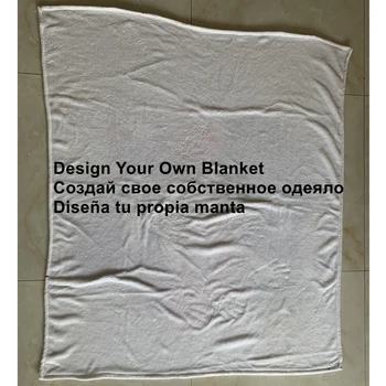 

50pcs Factory Customized Pattern Blanket Photo Props Fleeced Blanket Soft Warm Microfiber Blanket Flannel Blanket For Beds