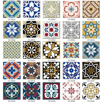 

12Pcs/Set 8*8CM Waterproof Floor Tiles Wall Stickers Desk Wardrobe Decoration Art Mural Bathroom PVC Wall Decals Kitchen Decor