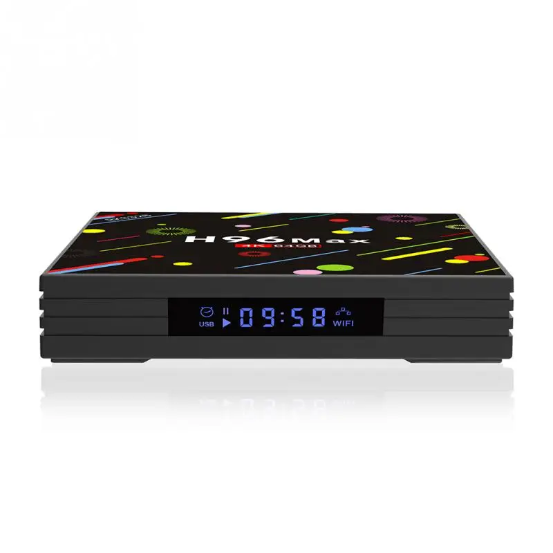 NEW Android 8.1 TV Box H96 MAX Plus 64GB RK3328 Quad-core 2.4G/5G USB 3.0 Smart Media Player 4k H.265 DLNA Set-Top Box