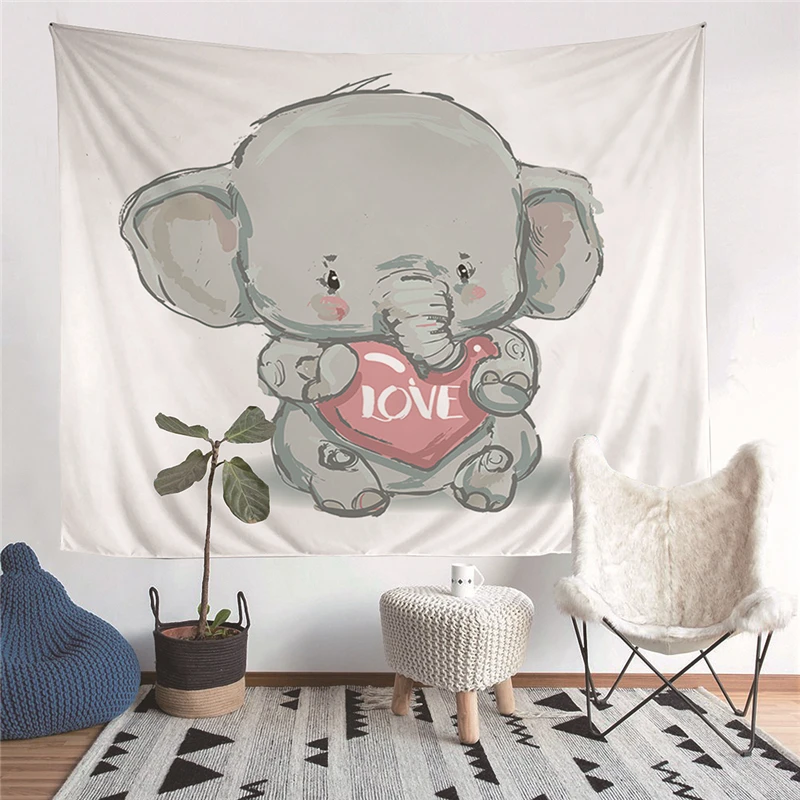 

Elephant Tapestry Wall Hanging Aesthetic Trippy Hippie Tapestries Beach Towel Shawl Throw Sheet Home Decor