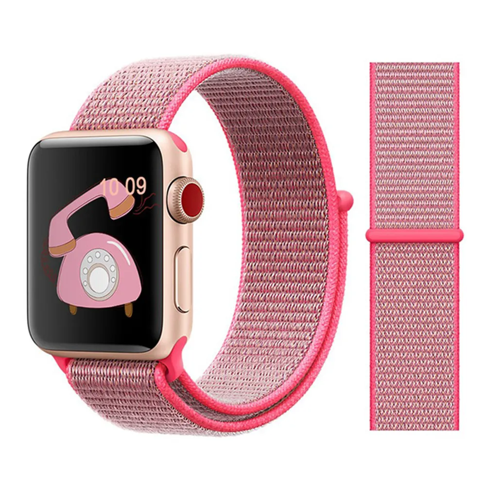 Новый Высокое качество нейлон спортивная петля Replacment группа для Apple Watch Series 1 2 3 Легкий мягкий дышащий тканый ремешок 38 42 мм