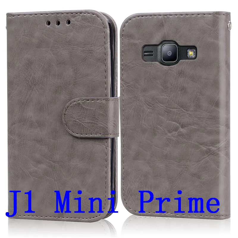 Кожаный флип-чехол для samsung galaxy j1 mini j105 j105h чехол для samsung galaxy j1 mini prime j106 j106f кошелек флип-чехол для телефона - Цвет: Gray