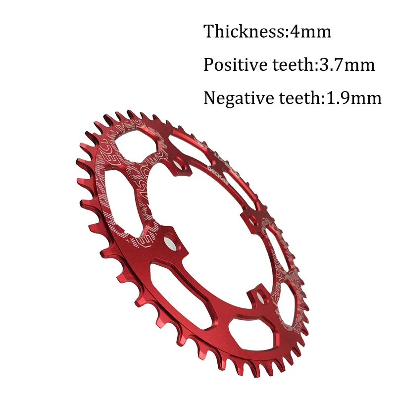 DECKAS MTB узкая широкая цепь 104BCD горный велосипед дорожный велосипед односкоростная цепь черный/красный 40 T-52 T цикл коленчатый набор