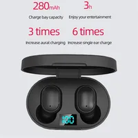 TWS Bluetooth 5.0 słuchawki z etui z funkcją ładowania bezprzewodowe radio Hifi sport wodoodporne słuchawki douszne zestaw głośnomówiący z mikrofonem