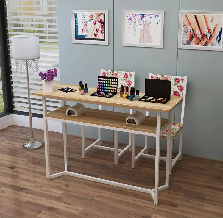New manicure table single and double manicure shop table special bargain economy contracted modern and chair set