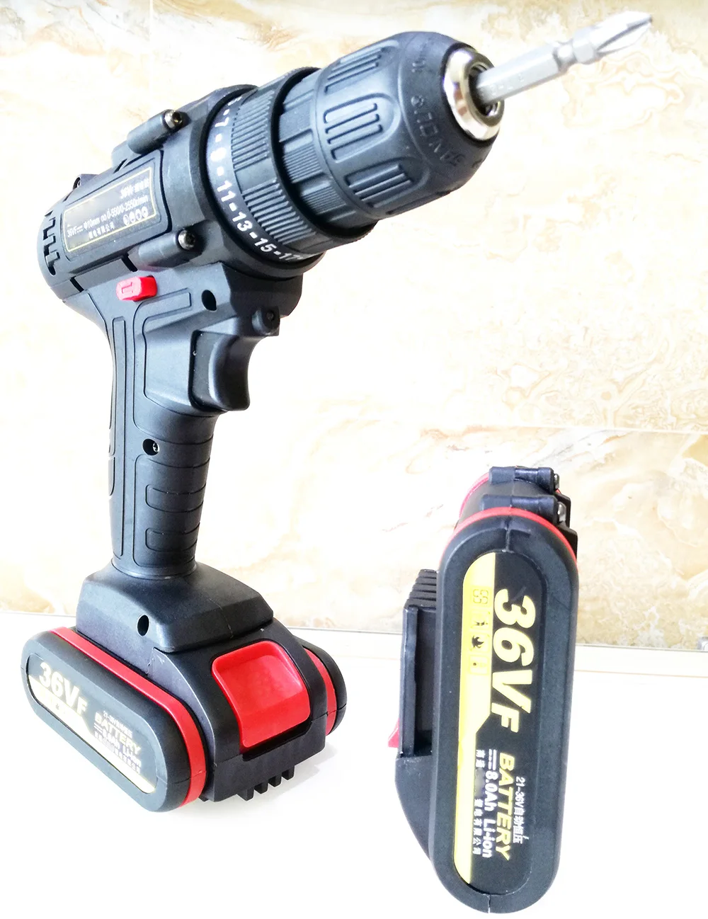 50NM Electric Screwdriver 36V Cordless Drill Lithium Battery Rechargeable Power Cordless Screwdriver Screw