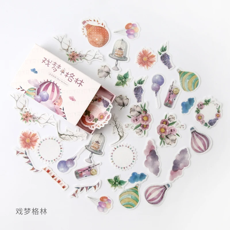 20sets/1lot Retro Time Series Diary Planner Decorative Mobile Stickers Scrapbooking Craft Stationery Stickers - Цвет: Ximenggelin