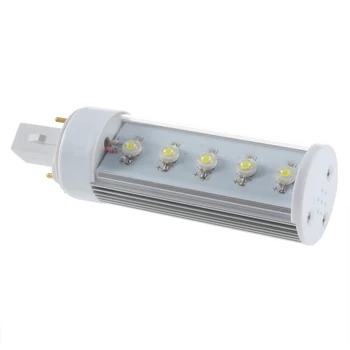 

G24 5W Positive White Horizontal Use Half-Side Light Bulb High-power