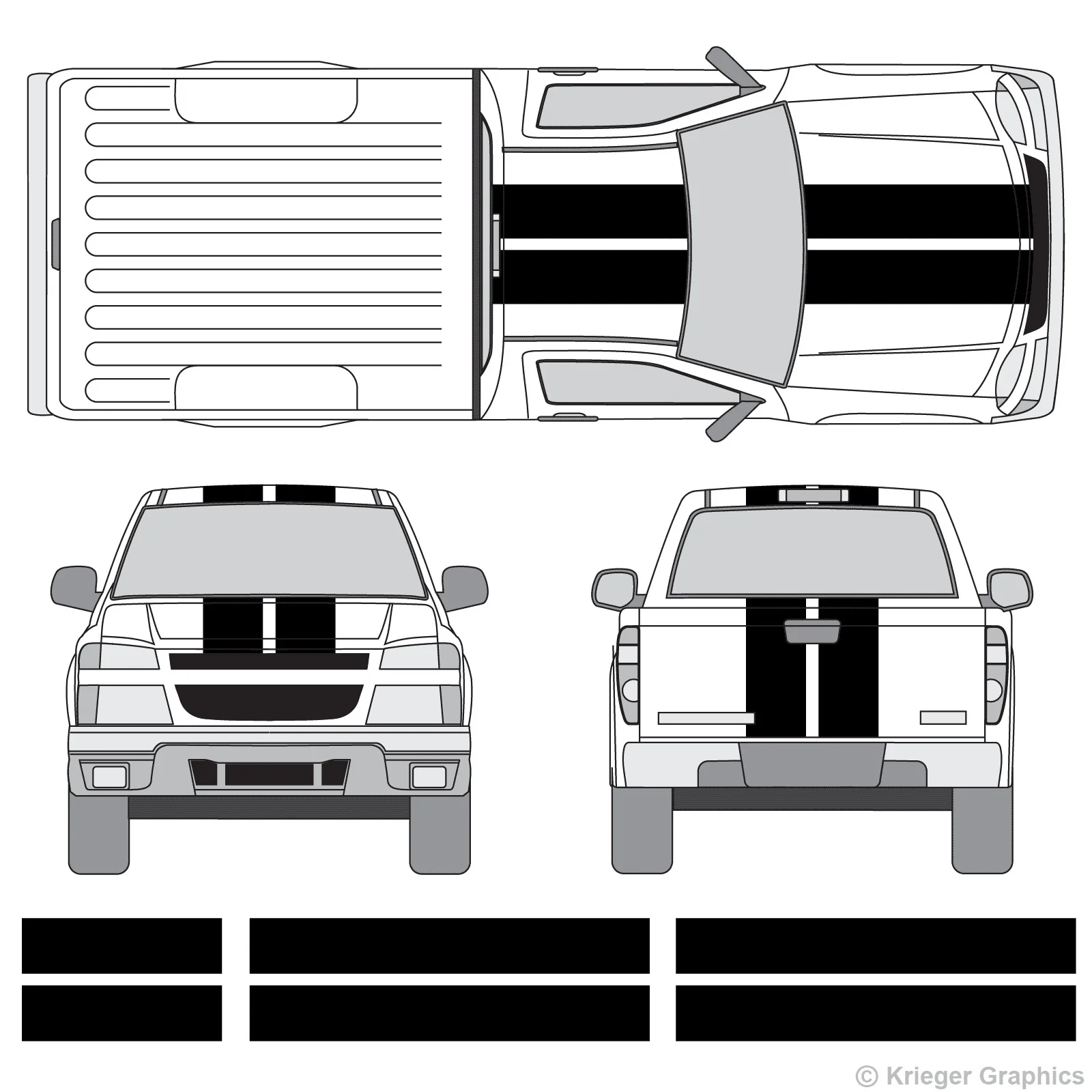 Для 1 компл. Chevy Colorado& Canyon 1" однотонный гоночный в полоску виниловый Набор наклеек 10 дюймов Автомобильный Стайлинг