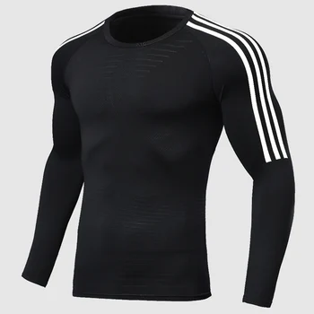 

2020 Men Running Fitness T Shirt Quick Dry T Shirt Training Sports Jersey Football Solid Sports Muscle Shirts Gym Tops tees