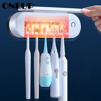 

ONEUP Disinfection Toothbrush Holder Automatic UV Sterilization Drying Toothbrush Healthy Home Sterilizer Bathroom Accessories