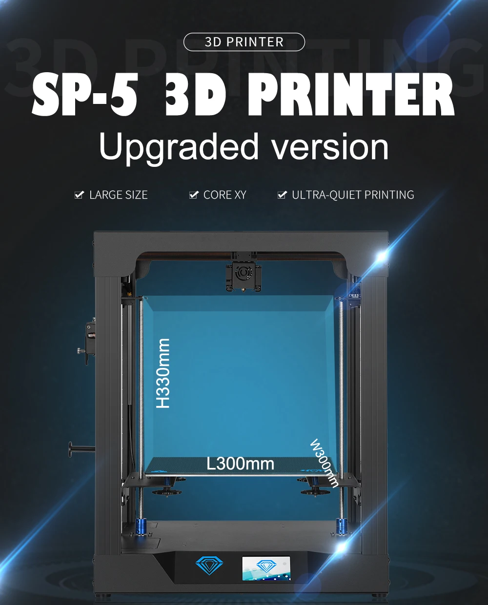 ultimaker 3d printer Twotrees 3D Printer 3d 3д принтер SP-5 DIY Printer Kit COREXY Print Size 300*300*330mm Silen TMC2225 PEI FDM Dual Z Axis принтер ultimaker 3d printer