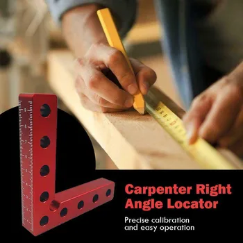 

90 Degree Square Right Angle Clamp Hand Tools Aluminium Alloy Positioning Squares Manual Rustproof Precise Home Carpenter Tool