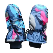 Высококачественные водонепроницаемые детские зимние утепленные варежки, Детские теплые водонепроницаемые ветрозащитные перчатки