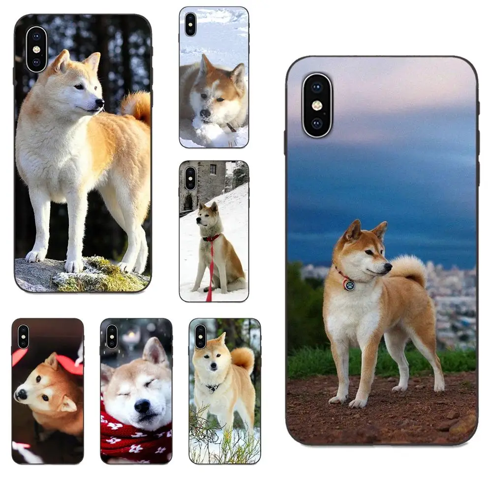 Мягкий чехол с изображением животных милой собаки Akita окрашенный для Apple iPhone X XS Max