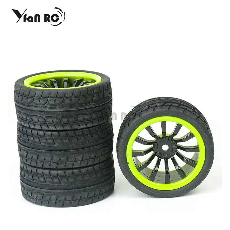 4 шт. RC автомобильные шины для 1/10 HSP 94123 94122 94102 94103 резиновые износостойкие