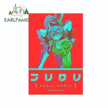 

EARLFAMILY 13cm x 9cm For FLCL Haruko Funny Car Stickers Auto Air Conditioner Decal Bumper Decoration For JDM SUV RV