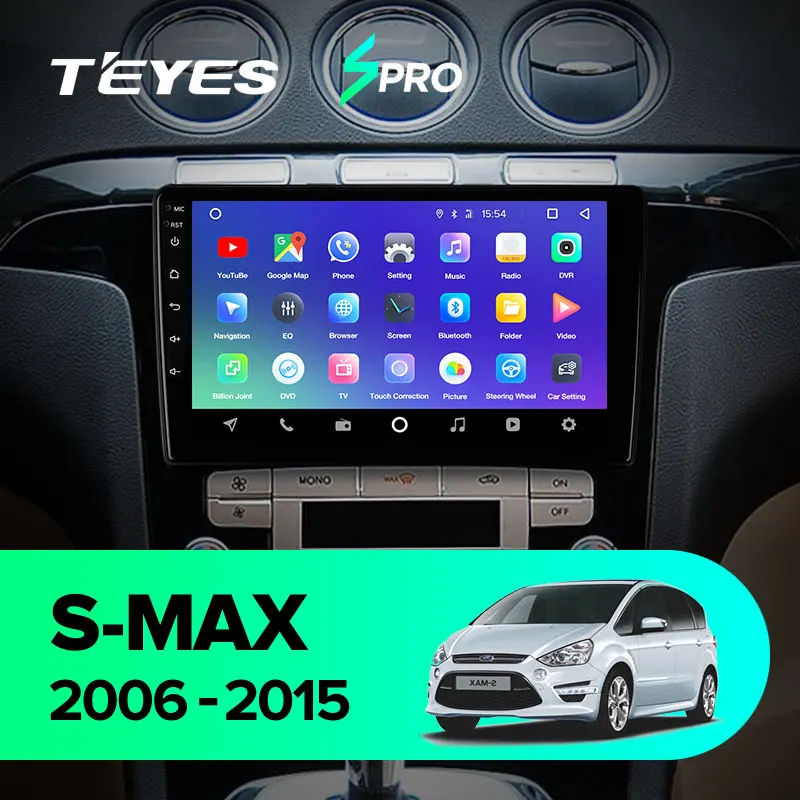 TEYES SPRO Штатная магнитола для Форд Эс-Макс 1 поколение Ford S-MAX 1 2006 2007 2008 2009 Android 8.1, до 8-ЯДЕР, до 4+ 64ГБ 32EQ+ DSP 2DIN автомагнитола 2 DIN DVD GPS мультимедиа автомобиля головное устройство