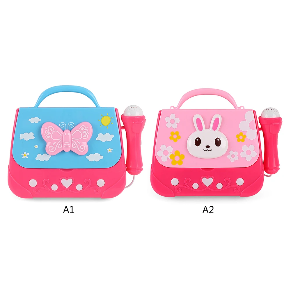 Cartoon Children's Puzzle Early Education Multi-function Music Backpack with Microphone Mini Lights Karaoke Microphone Toy