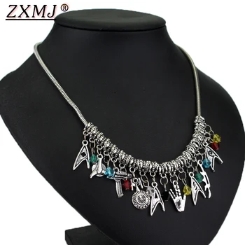 

ZXMJ star treks wars necklace pendant assembly space jewelry Amulet party anniversary accessories For men women Jewelry gift New