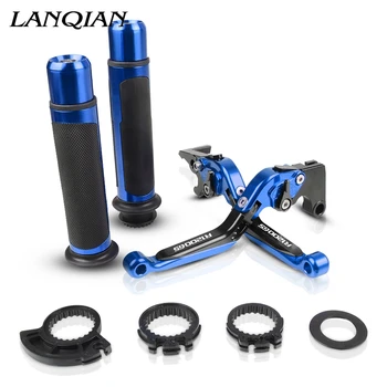 

Motorcycle Accessories CNC Adjustable Brake Clutch Levers And Handle Grips With LOGO For BMW R1200GS LC 2013 2014 2015-2018