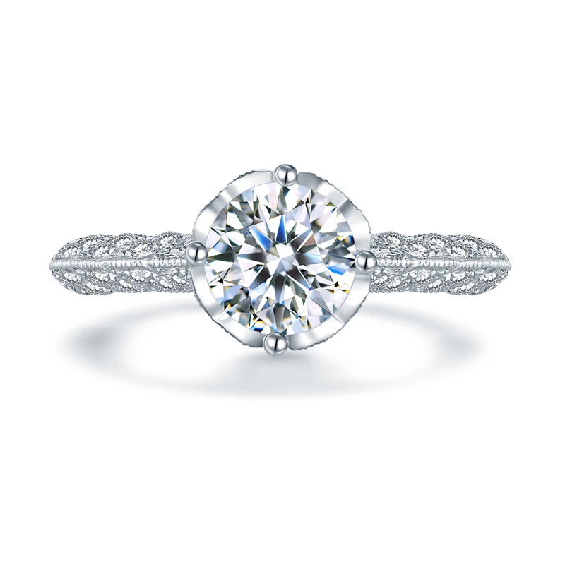 ZOCAI свадебное платье кольцо с бриллиантом 18 К из белого золота(AU750) Настоящее сертифицированное 0.20ct D-E/SI обручальное кольцо с бриллиантами JBW01331