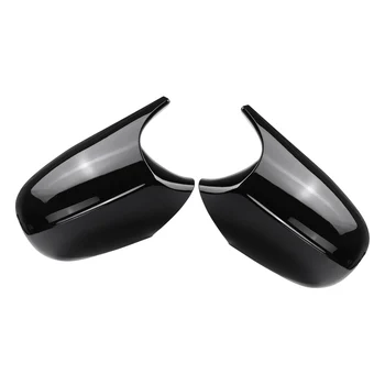 

2pcs ABS Glossy Black Rear View Side Wing Mirror Cover Trim Cap Fit For BMW E90 E91 E92 E93 LCI Facelifted