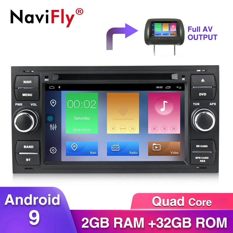 Android 9 Автомобильный мультимедийный dvd-плеер для C-Max Connect Fiesta Fusion Galaxy Kuga Mondeo S-Max Focus RDS