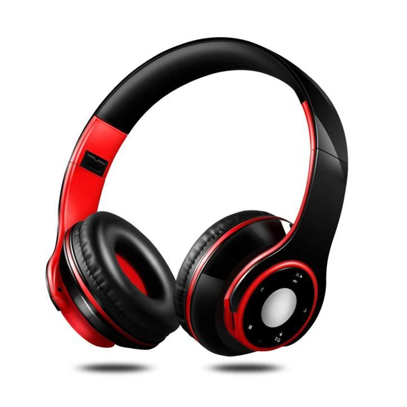 Стерео сабвуфер Bluetooth наушники беспроводные складные регулятор громкости Музыкальная гарнитура с микрофоном Поддержка TF карты fm-радио