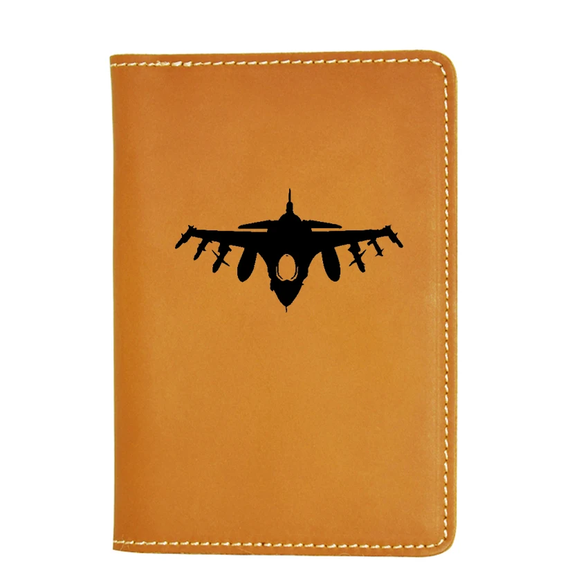Engraved Airplane Plane Travel Passport Cover Real Leather Credit Card Holders Custom Name Passport Holders Card Wallet