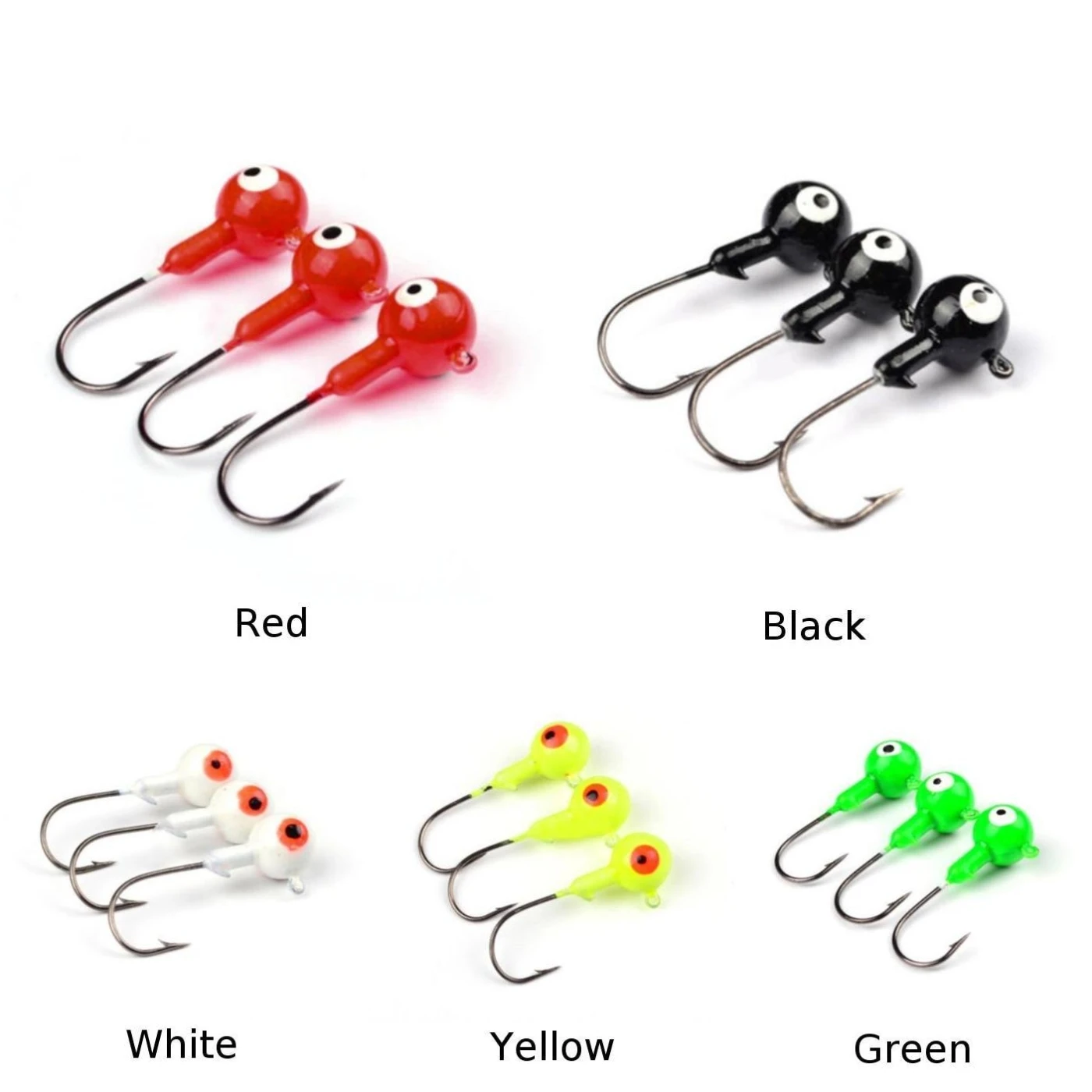 10pcs Fishing Hooks Lead Head Fish High Carbon Steel Catching Ocean river