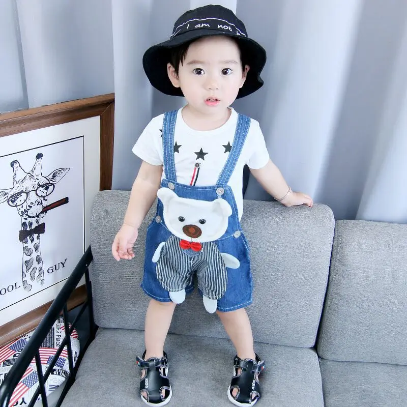 Baby Shorts Summer Baby Boys Trousers Children Pants 1-3 Years Litter Kids Denim Clothes Jeans Overalls Boy One-piece