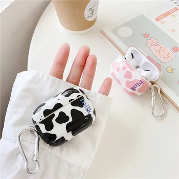 

For Apple Airpods Case Cute Cow spots Case Fashion Cartoon Soft Earphone Cover For Airpod Pro/2/1 Silicone Headphones Case Box