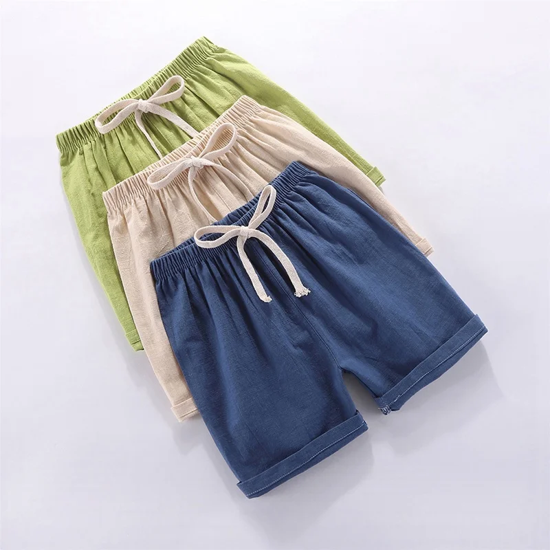 Summer Children's Short Pants Casual Baby Boys Knee Length Cotton Shorts