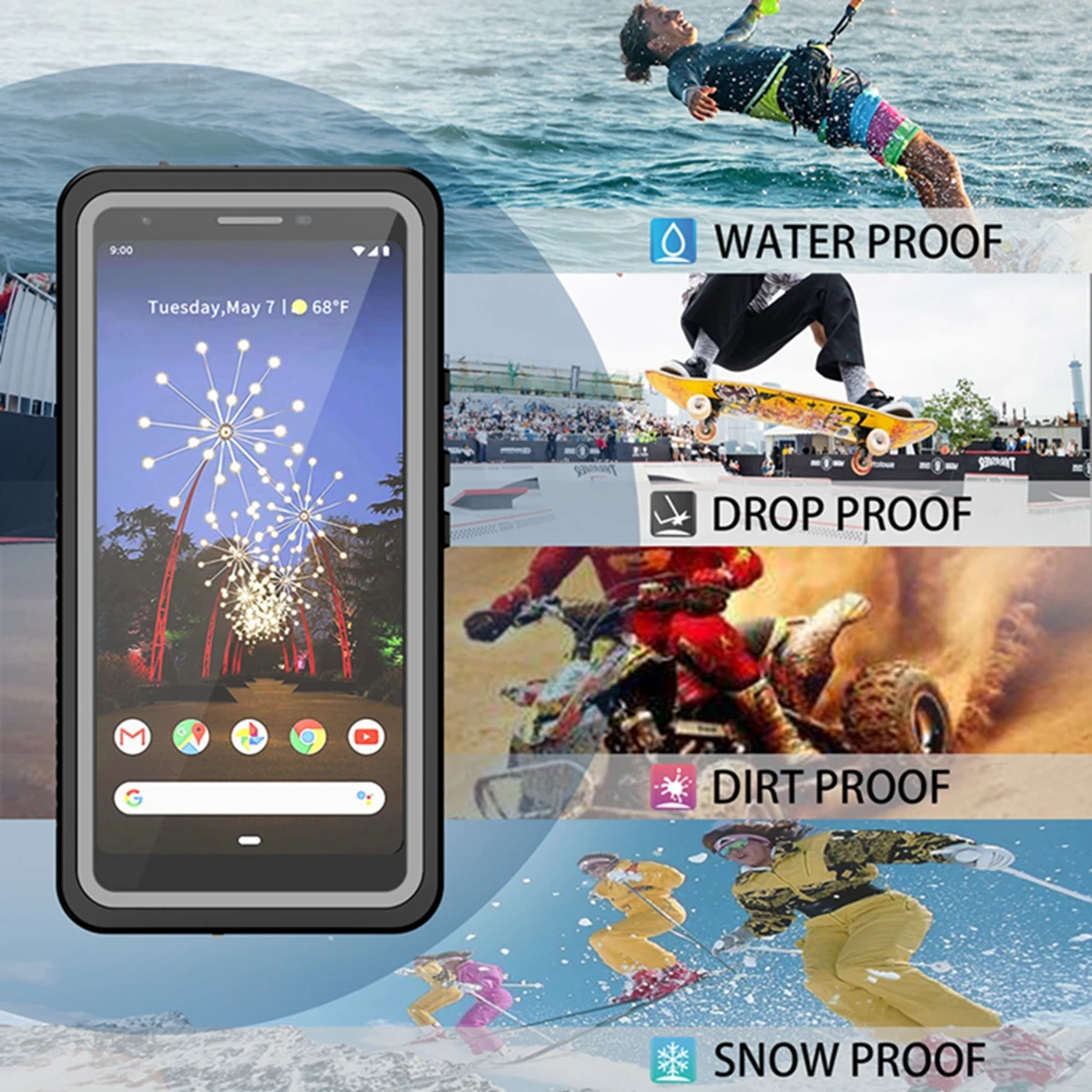 IP68 Водонепроницаемый чехол для Google Pixel 3A XL 360 градусов Защита от падения ударопрочный чехол для Google Pixel 3a чехол для подводного плавания