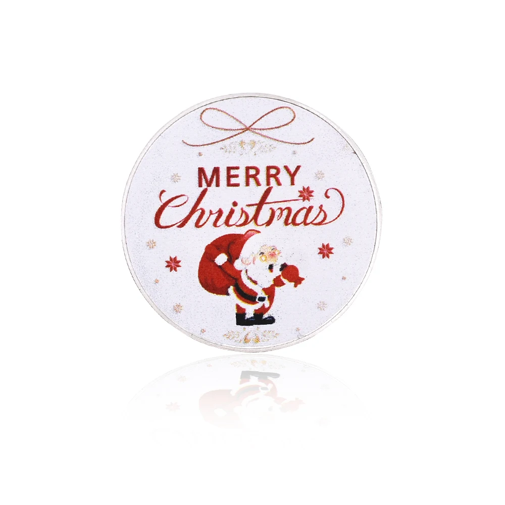 style 10 Merry сувениры, подарки на Рождество 10 шт./компл. 999,9 посеребренные монетка для домашний декор и коллекция - Цвет: style 10