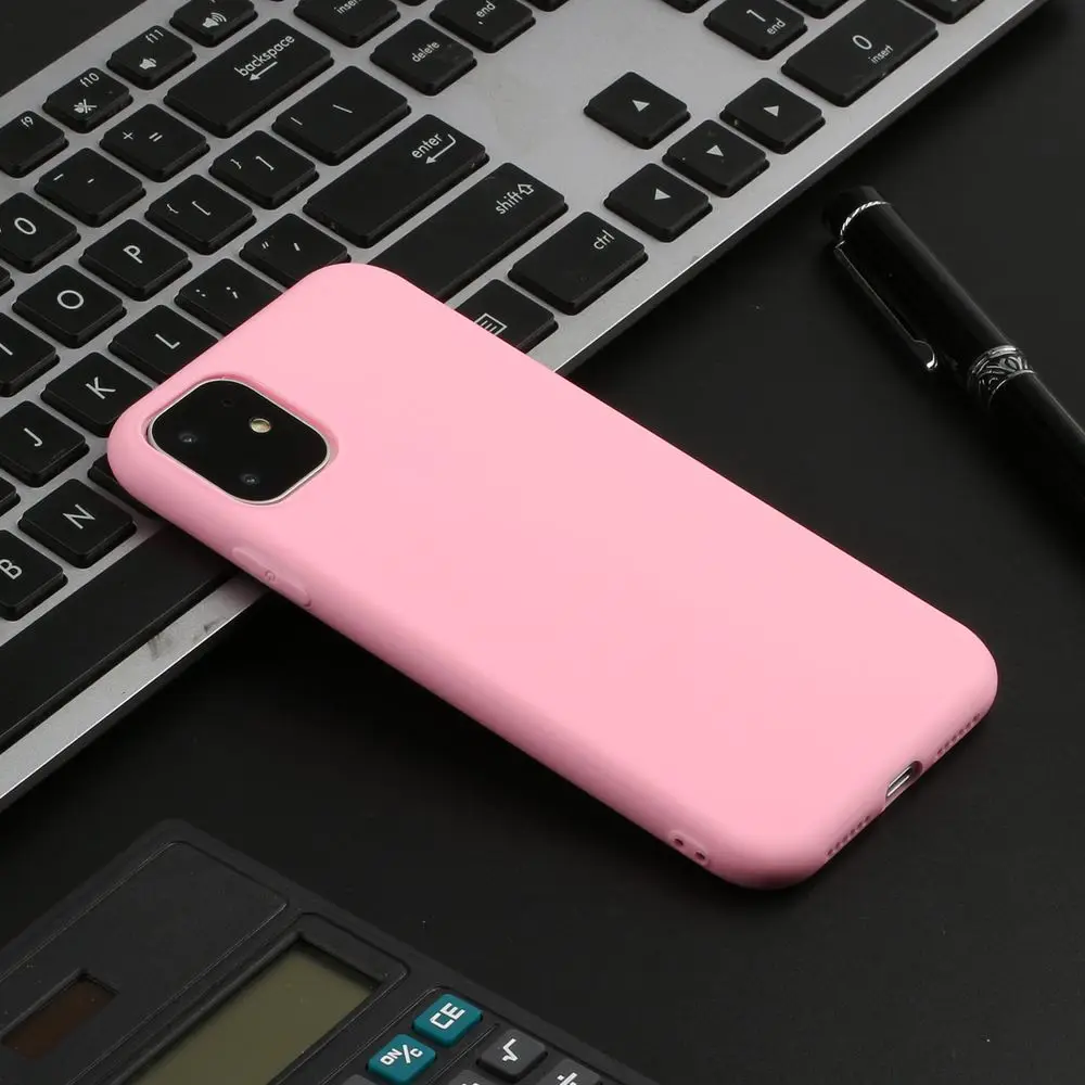 Rose Твердые Карамельный цвет силиконовый чехол на samsung Galaxy Note 10 S10 плюс A20E A70 A50 A40 A30 A20 A10 A50S A750 J4 J6 плюс Чехол - Цвет: Rose