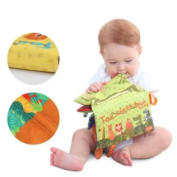 

Kids 3D Animal Tails Cartoon Interesting Cloth Book Baby Toy Development Education Books Best Gift For Newborn 2020
