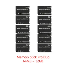 Карта памяти Pro Duo 64MB 128MB 512MB 1GB 2GB 4GB 8GB 16GB 32GB для камеры телефона psp